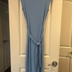 Bar III Blue Sleeveless Sheath Maxi Dress